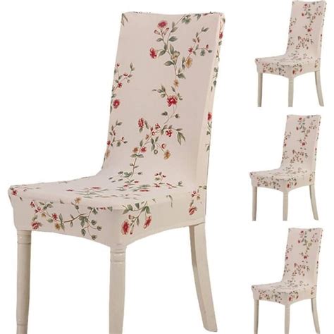 Teerfu Housse De Chaise D Cor Pi Ces Housse De Chaise Stretch Housse