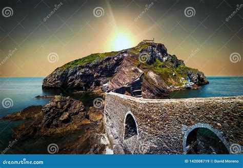 Stairs in San Juan De Gaztelugatxe in Basque Country Stock Image ...