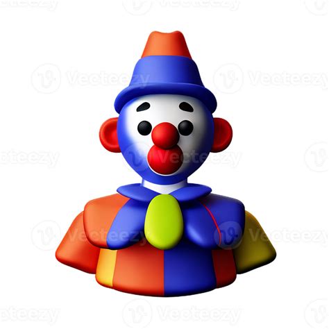 Clown 3d Rendering Icon Illustration 29169900 Png