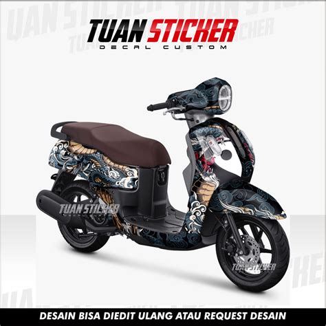 Jual Sticker Decal Full Body Yamaha Fazzio Full Body Stiker Dekal