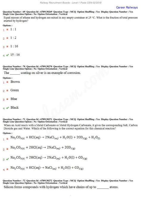 Rrb Group D Question Paper With Answer For December Exam