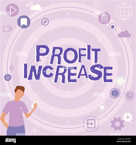 Text Showing Inspiration Profit Increase Word For The Growth Of