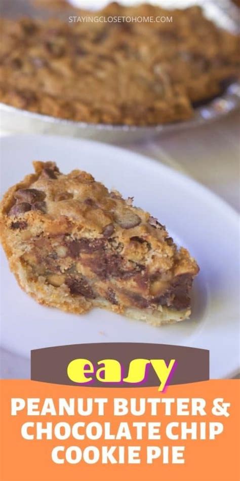 Easy Peasy Peanut Butter Chocolate Chip Cookie Pie Recipe