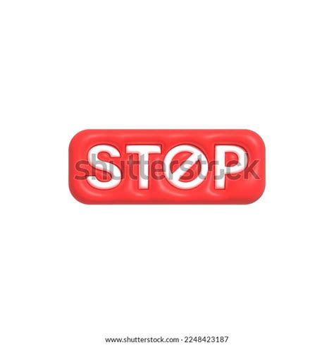 Cute 3d Forbidden Icon Negative Stop Stock Illustration 2248423187