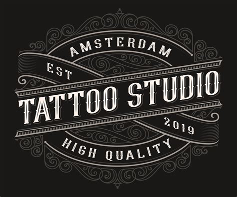 Vintage Tattoo Logo Design 560541 Vector Art At Vecteezy