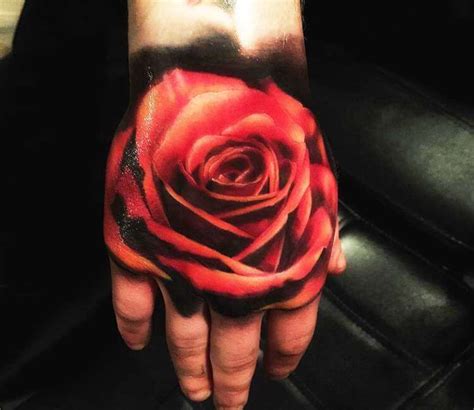 Red rose tattoo by Luke Naylor | Post 22979