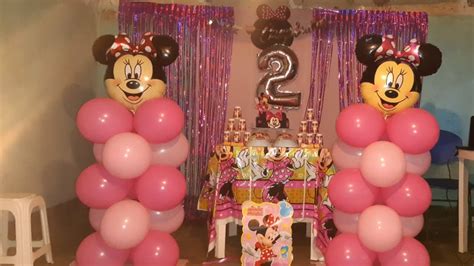 Decoración con globos facil y rapida de Minnie Mouse N 3 decoration