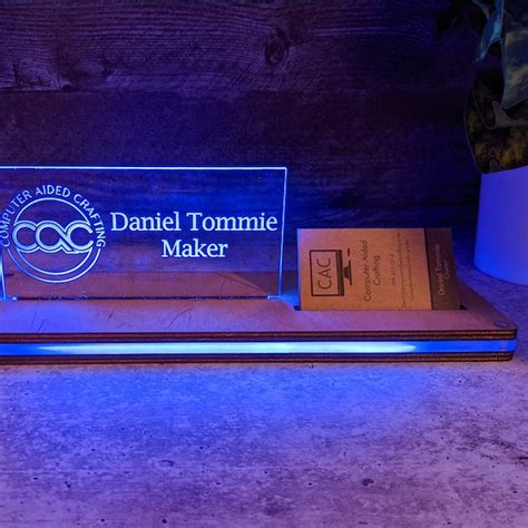 Business Card Holder With Sign Etsy