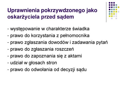 Pokrzywdzony W Prawie Karnym I Procesie Karnym Ppt Pobierz