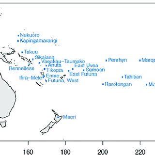 Map of Polynesian languages included in this study. | Download ...