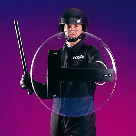 Round Riot Shield Transparent Polycarbonate Shield For Arm Support