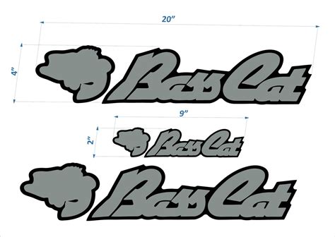 Bass Cat Boats Emblems 20 Blackchrom Free Fast Etsy