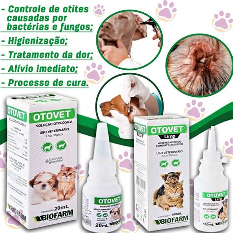 Otovet Limp Solução Otológica Limpeza de Ouvido Cachorros Cães Gatos