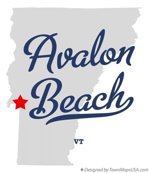 Map of Avalon Beach, VT, Vermont