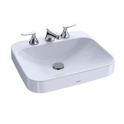 Toto Arvina Rectangular 20 Vessel Bathroom Sink With Cefiontect For 4