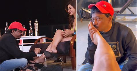 Ram Gopal Varma Sucks And Licks An Actress Toes Saying She Has Blessed Her Netizens Say Real