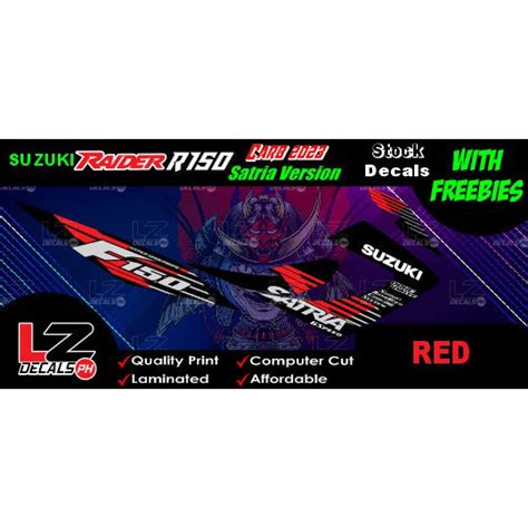 Suzuki Raider 150 Carb 2023 Satria Version Stock Decals Stickers