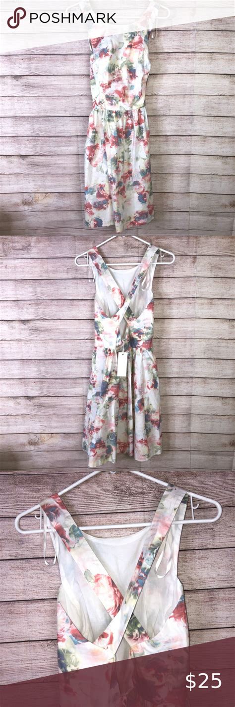 Piperlime Collection Beautiful Floral Sundress SzS Floral Pattern Back Cross cross Straps Back ...