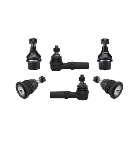 Pc Upper Lower Ball Joints Outer Tie Rod Ends Suspension Kit For