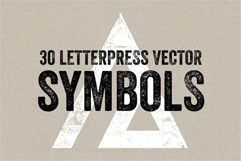Letterpress Vector Symbols Graphics Youworkforthem