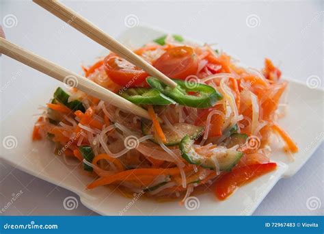 Funchoza stock image. Image of funchoza, mixed, meal - 72967483