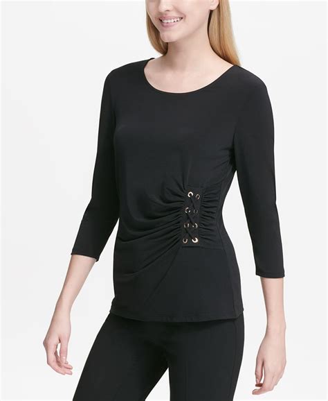 Calvin Klein Side Lace Up Top Macys