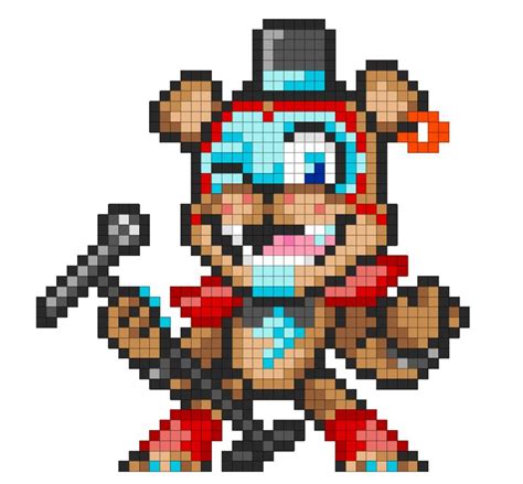 Glamrock Freddy Five Nights At Freddy S Pixel Art Pixel Art Pixel