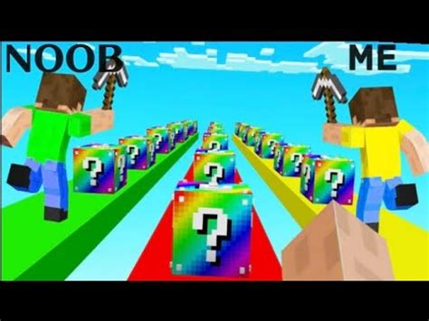 Minecraft 1vs1 Lucky Block Race Technogamerz YouTube