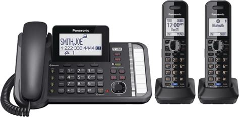 Amazon.com : Panasonic 2-Line Corded/Cordless Phone System with 2 Handsets - Answering Machine ...