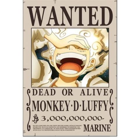 Anime Poster One Piece Posters Luffy Wanted Luffy 3 Billion Bounty