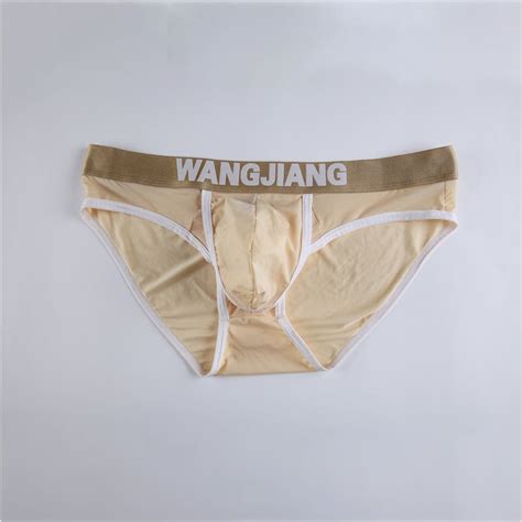2019 Sexy Underwear Men Ice Silk Briefs Ropa Interior Comfortable Panties Gay U Convex Cotton