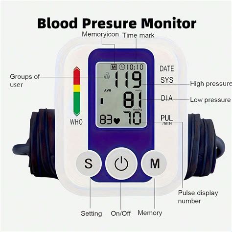 Portable Arm Blood Pressure Monitor Pressure Sensor Monitor Bp