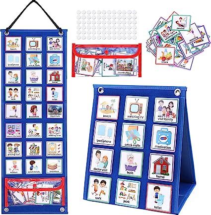 Achort Calendrier Visuel Muraux Enfants Avec Cartes Tableau Des