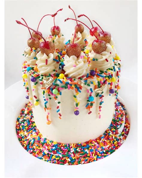 Rainbow Sprinkle Cake Everydaysprinkles Rainbow Sprinkle Cakes