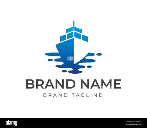 Cruise Ship Logo Logo Made From Simple Cruise Ship With Shadow Effect