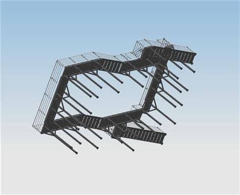 钢结构爬梯平台 3d模型下载三维模型step模型 制造云 产品模型