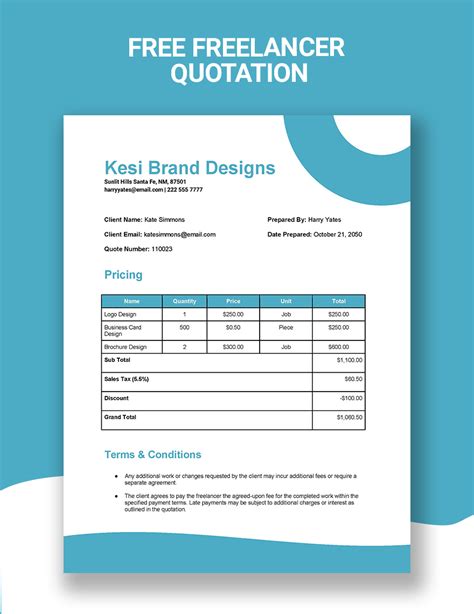 Free Consultant Quotation Templates To Edit Online And Print