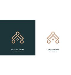 Minimalist Elegant Home Design Logo Royalty Free Vector