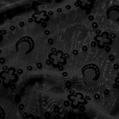 Marine Serre Womens Moonogram Moon Flocked Mesh Tights In Black Marine