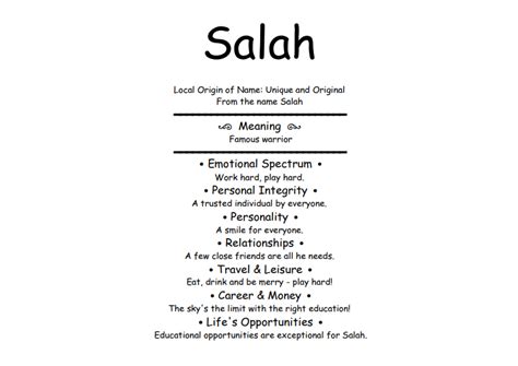 Salah Meaning Of Name