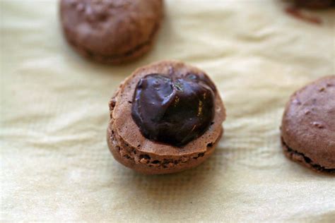 Chocolate Macarons with Chocolate Raspberry Filling | Adventures in the Kitchen