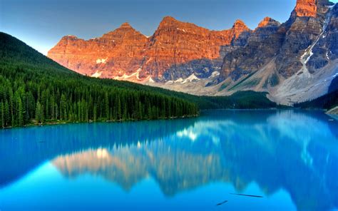 Beautiful rusty mountains by Moraine Lake, Canada wallpaper - Nature wallpapers - #47075