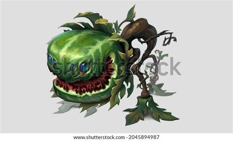 Illustration Of Man Eating Plant Frankenstein Venus Flytrap Venus Fly