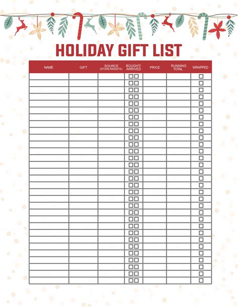 Christmas List Maker 10 Free Pdf Printables Printablee