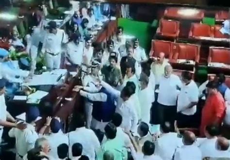 10 Bjp Mlas Suspended From Karnataka Assembly After Ruckus