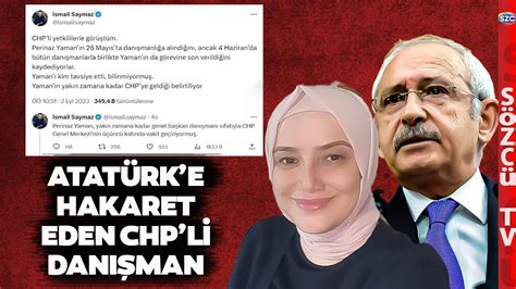 CHP de Perinaz Yaman Karmaşası İsmail Saymaz dan Gündem Olacak