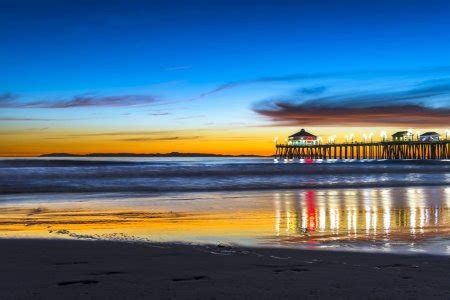 Huntington Beach Pier At Sunset Stock Photo By Kelpfish 178719122