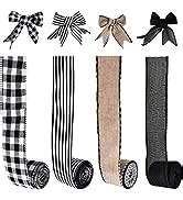 Amazon Murealy Wreath Ribbons Inch Black Burlap Ribbon And