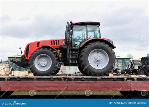 New Farm Tractors Belarus By Minsk Tractor Works Loaded On A Freight