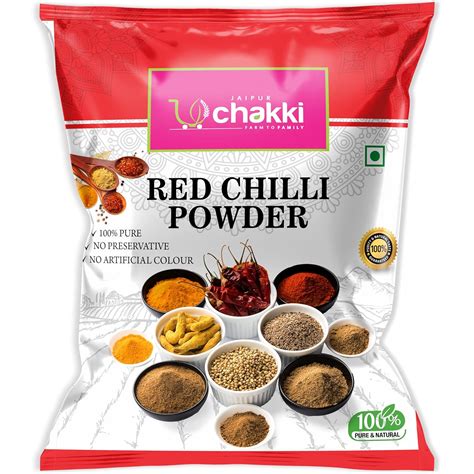 Jaipur Chakki Chilli Powder Red Hot Chilli Powder With No Added Flavors And Colors KG